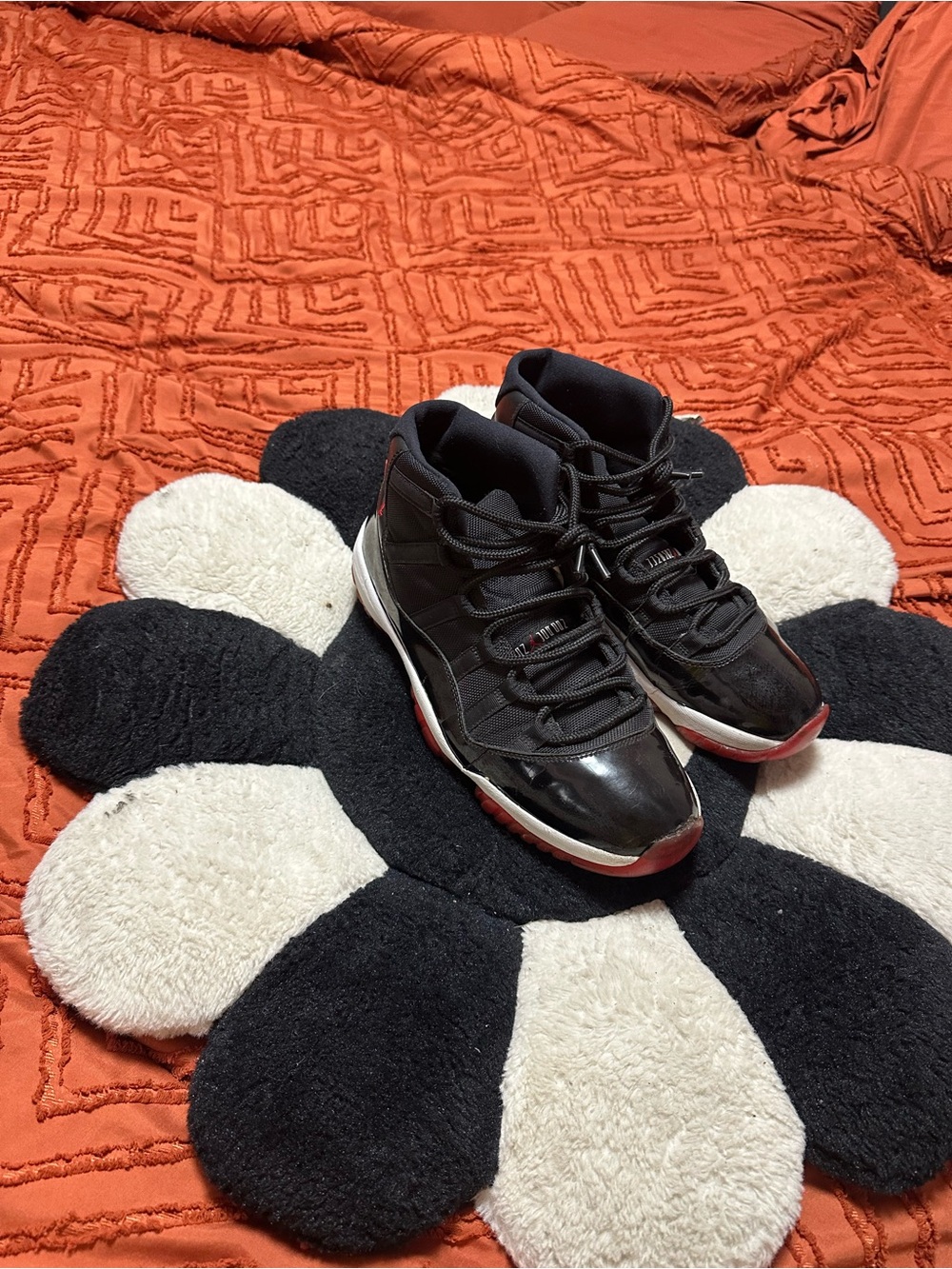 Jordan Black and Red High-Top Casual Sneakers